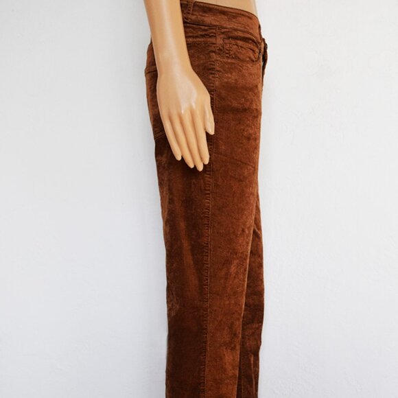 PAIGE Chestnut Colette Crop Flare Corduroy Pants / 29 - Picture 9 of 14
